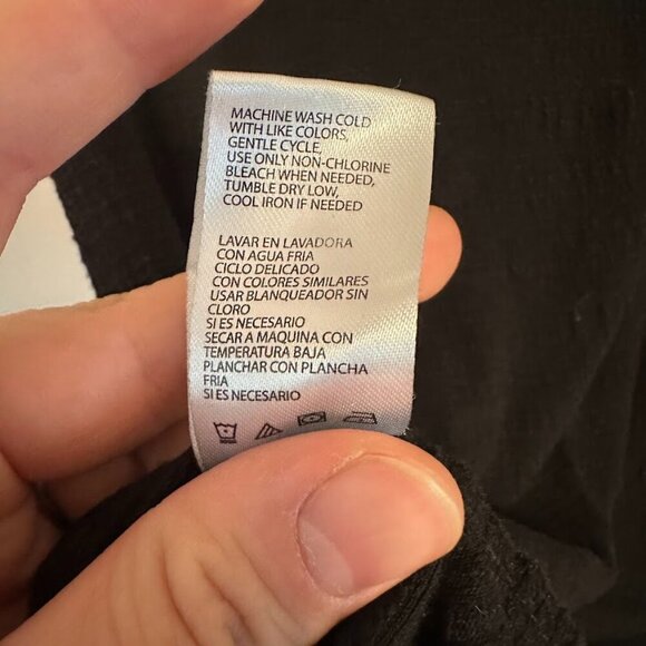 Weatherproof Vintage Button-Down Top Black Women's Large - Picture 5 of 5